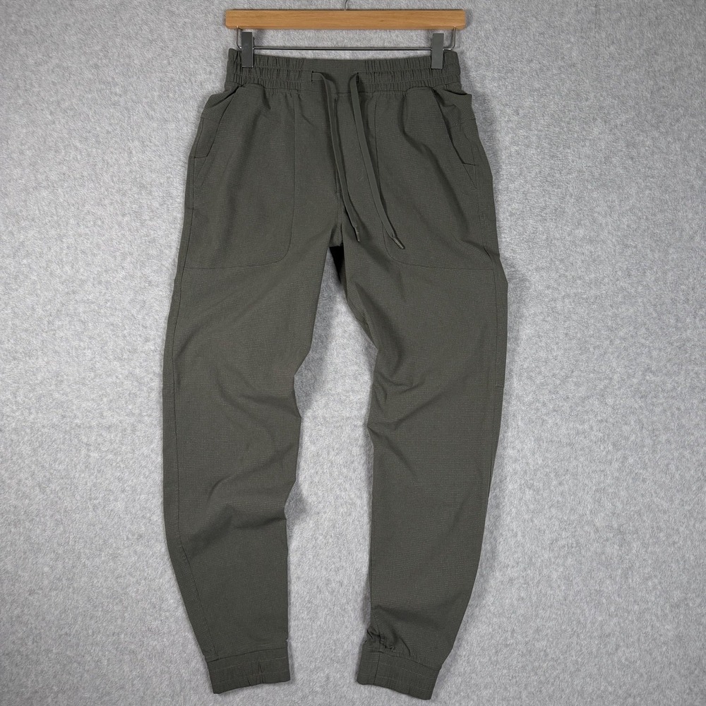 Lululemon ABC Jogger Air Woven Warpstreme Mens Medium Green Pants LM5AJPS